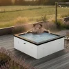 Ulkoporeallas Wave Spa Garda, 6 hlöä, 90 suutinta, WiFi, neliö, koottava, valkoinen