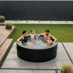 Ulkoporeallas Wave Spa Tahoe, 4 hlöä, 70 suutinta, WiFi, pyöreä, koottava, musta