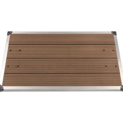 Ulkosuihkualusta WPC ruostumaton teräs 110x62 cm ruskea