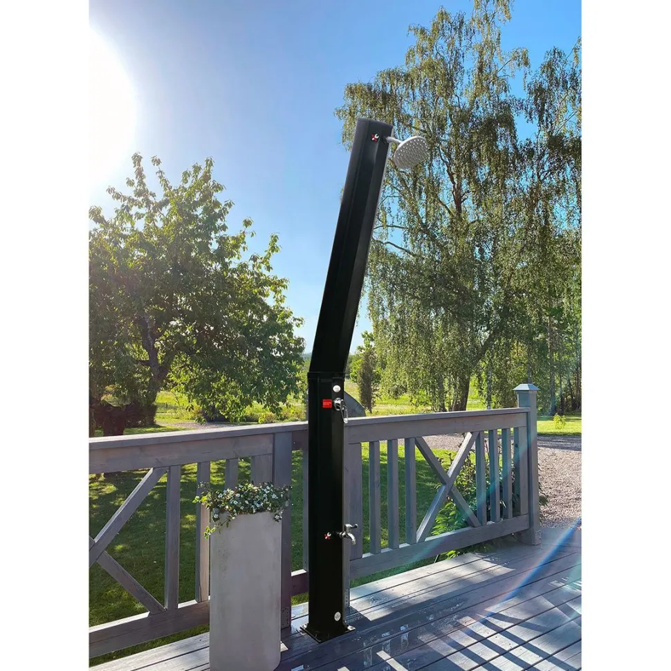 Ulkosuihku Demerx Sunny 35 Edge, aurinkolämmitteinen, musta