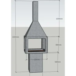 Ulkotakka Puosi 40S 2220x630 mm musta