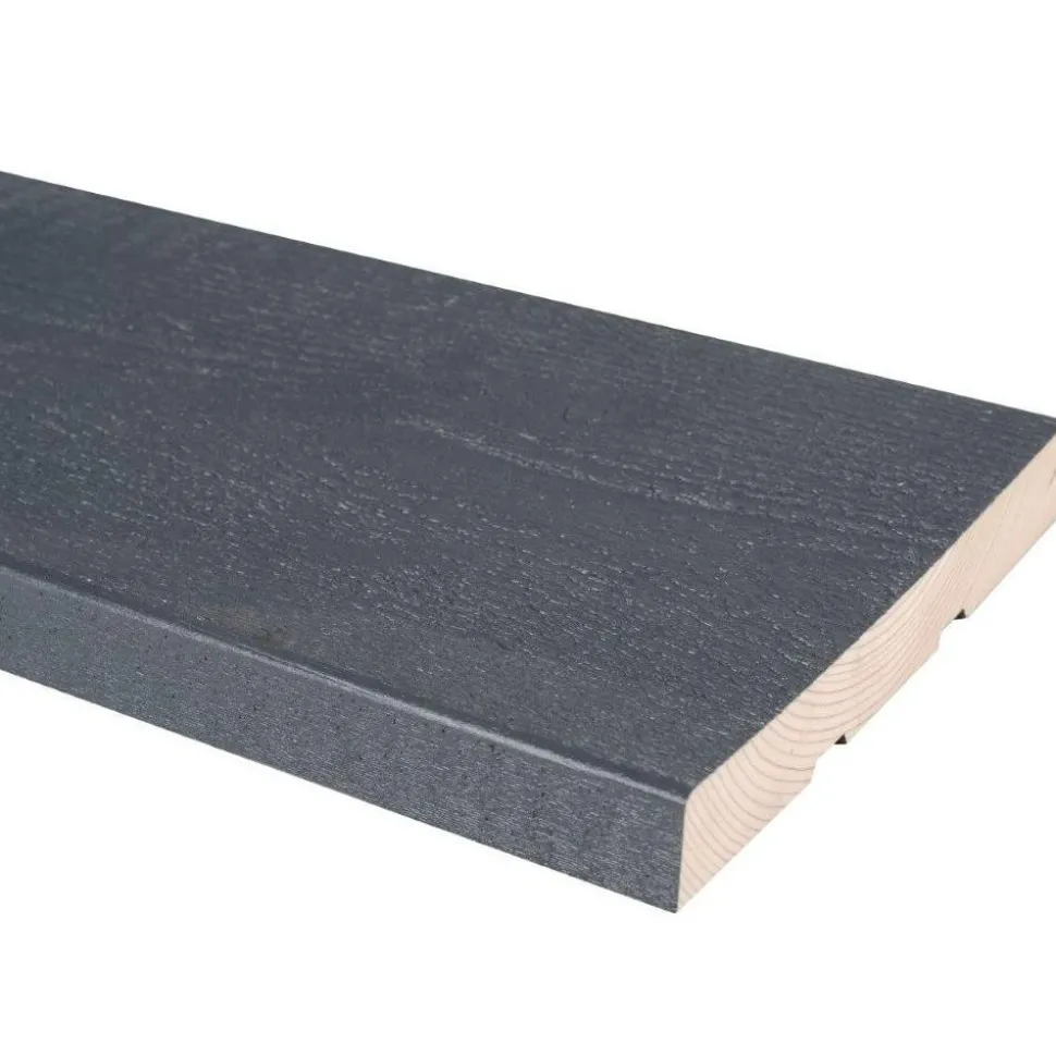Ulkoverhouslauta JR-Wood, pintamaalattu, harmaa RR23/RAL 7024, eri vaihtoehtoja