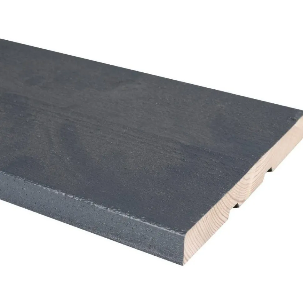 Ulkoverhouslauta JR-Wood, pintamaalattu, harmaa RR23/RAL 7024, eri vaihtoehtoja