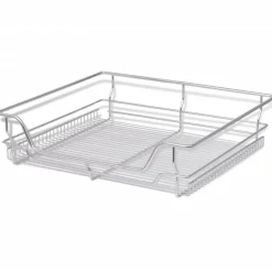 Ulosvedettävät ritilälaatikot 2 kpl 600mm hopea