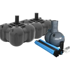 Umpisäiliöt kytkettynä Rotomon RM 5500 etusäiliö ja Rotomon RM 5500 + Imeytysjärjestelmä Rotomon RM Sako 2/1000