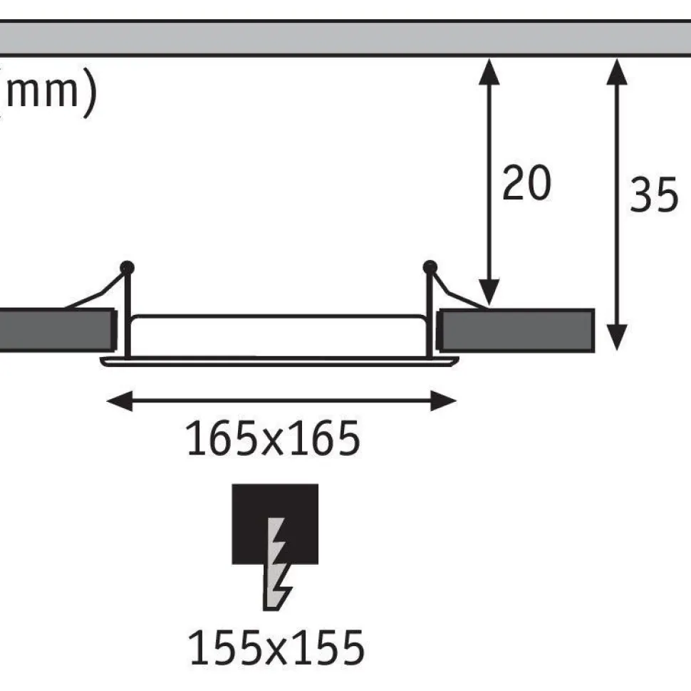 Upotettava LED-paneeli Paulmann, IP44, 16.5x16.5cm, 12W, 4000K, eri värejä