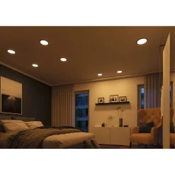 Upotettava LED-paneeli Paulmann VariFit Areo, IP44, Ø23cm, 16W, säädettävä värilämpötila, eri värejä