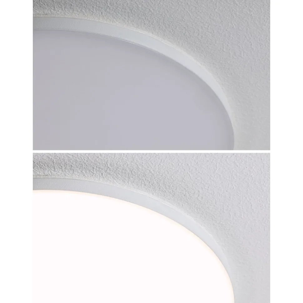 Upotettava LED-paneeli Paulmann VariFit Veluna Edge, IP44, Ø12cm, 8.5W, 3000K, valkoinen