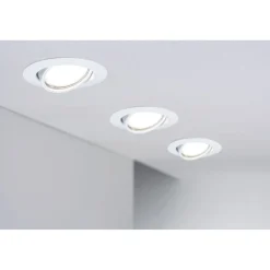Upotettava LED-valaisin Paulmann Base, 3kpl, Ø90mm, GU10, 5W, 350lm, 3000K, himmennettävä, valkoinen