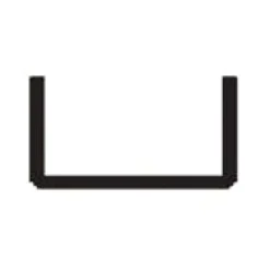 U-profiili teräs kylmämuovattu 20x20x2 mm S235JR pituus 6 m