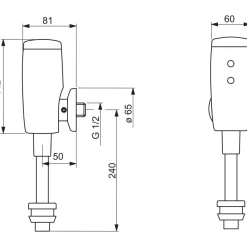 Urinaalin huuhtelulaite Oras Electra 6567Z kosketusvapaa Bluetooth