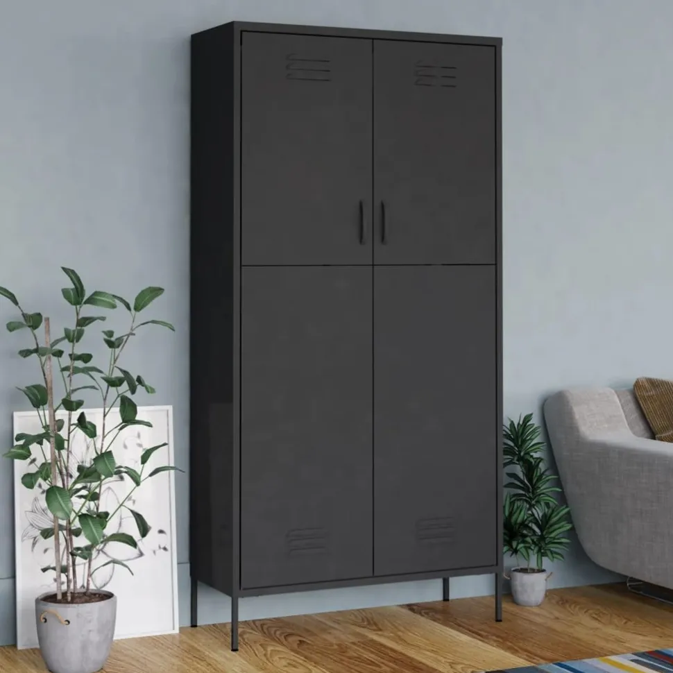 Vaatekaappi 90cm teräs eri värejä