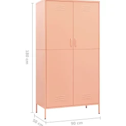 Vaatekaappi 90cm teräs eri värejä