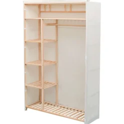 Vaatekaappi kangas ja mänty 110cm