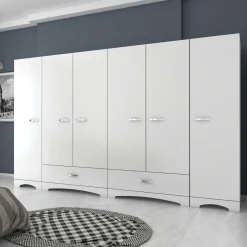 Vaatekaappi Linento Furniture F4-498, leveys 243cm