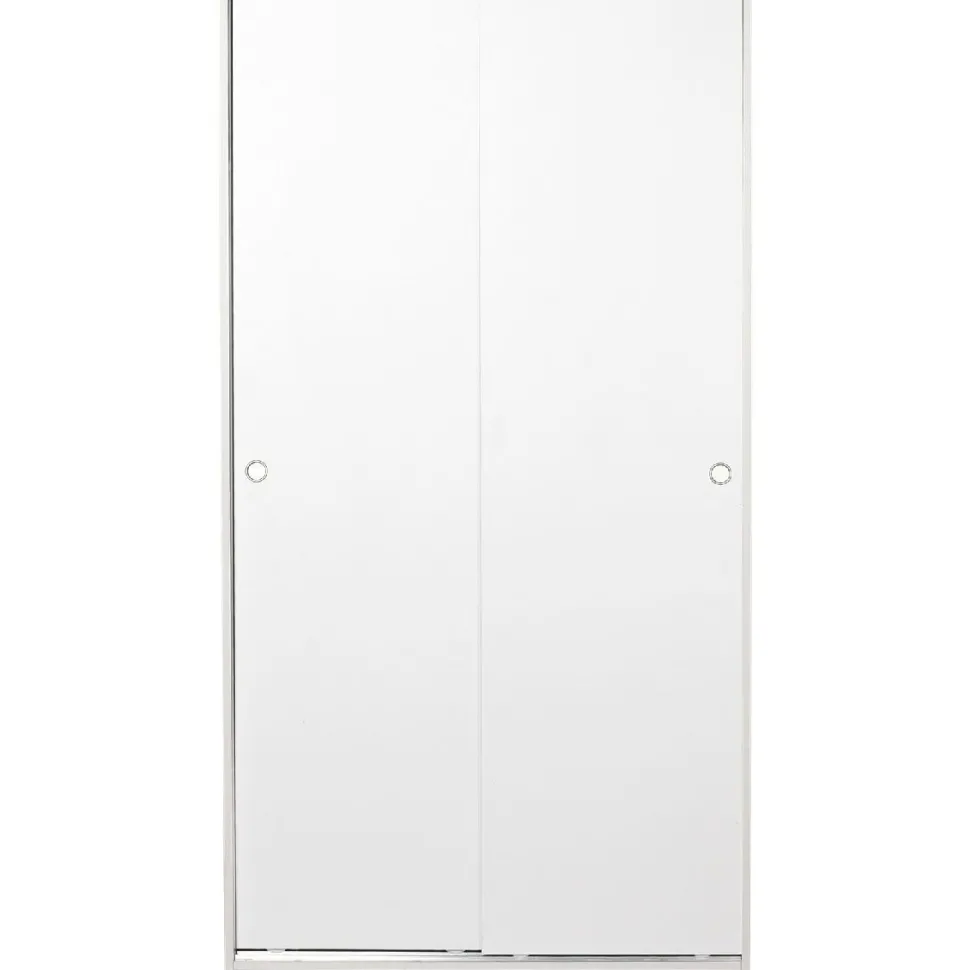 Vaatekaappi liukuovilla Linento Furniture SWD-436-BB-2, 94cm, valkoinen