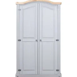 Vaatekaappi Meksikon mänty Corona-sarja 2 ovea harmaa 52cm