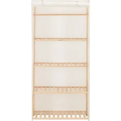Vaatekaappi valkoinen 79cm kangas