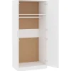 Vaatekaappi valkoinen 80cm lastulevy