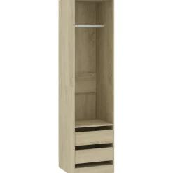 Vaatekaappi vetolaatikoilla Sonoma-tammi 50cm lastulevy