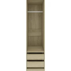 Vaatekaappi vetolaatikoilla Sonoma-tammi 50cm lastulevy