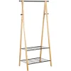 Vaateteline Home4You Forest, 79x45x155cm, musta/tammi