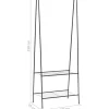 Vaateteline 59x35x150 cm musta