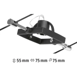Vaijerivalaisin Paulmann CorDuo Mac II, GU5.3, 12V, mattamusta