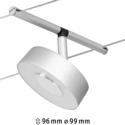 Vaijerivalaisin Paulmann CorDuo Circle, 180lm, 5W, 3000K, 12V, eri värejä