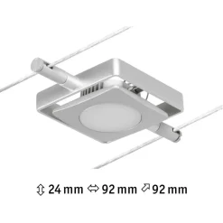 Vaijerivalaisin Paulmann CorDuo MacLED, 250lm, 4.5W, 3000K, 12V, mattakromi