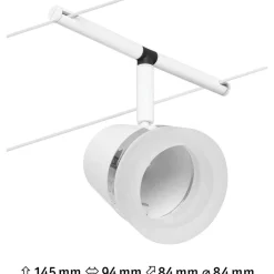 Vaijerivalaisin Paulmann CorDuo Cone, GU5.3, 12V, eri värejä