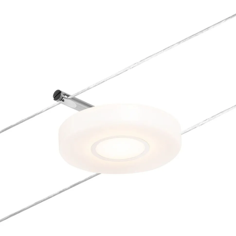 Vaijerivalaisin Paulmann CorDuo DiscLED, 200lm, 4.5W, 3000K, 12V, mattakromi