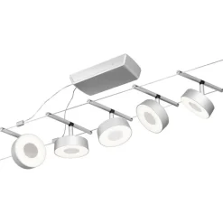 Vaijerivalaisinsetti Paulmann CorDuo Circle, 5x180lm, 5x5W, 3000K, 230/12V, eri värejä