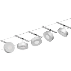 Vaijerivalaisinsetti Paulmann CorDuo Circle, 5x180lm, 5x5W, 3000K, 230/12V, eri värejä