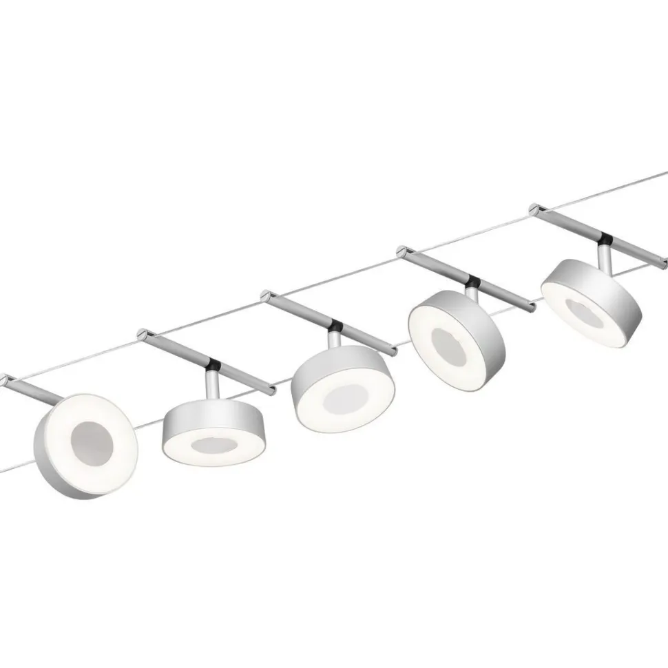 Vaijerivalaisinsetti Paulmann CorDuo Circle, 5x180lm, 5x5W, 3000K, 230/12V, eri värejä