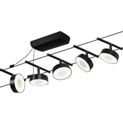 Vaijerivalaisinsetti Paulmann CorDuo Circle, 5x180lm, 5x5W, 3000K, 230/12V, eri värejä