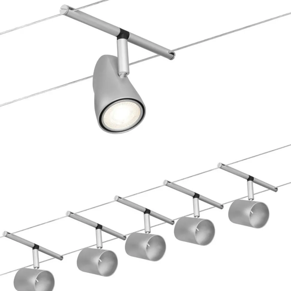 Vaijerivalaisinsetti Paulmann CorDuo Cup, GU5.3, 230/12V, 5-osainen, eri värejä