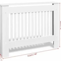 Valkoinen mdf patterinsuojakaappi 112 cm