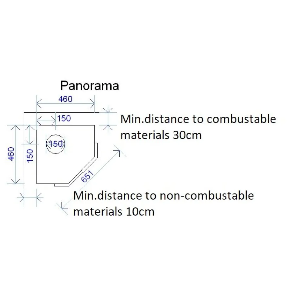 Valmistakka Panoma, kulmatakka, 9kW, 71kg