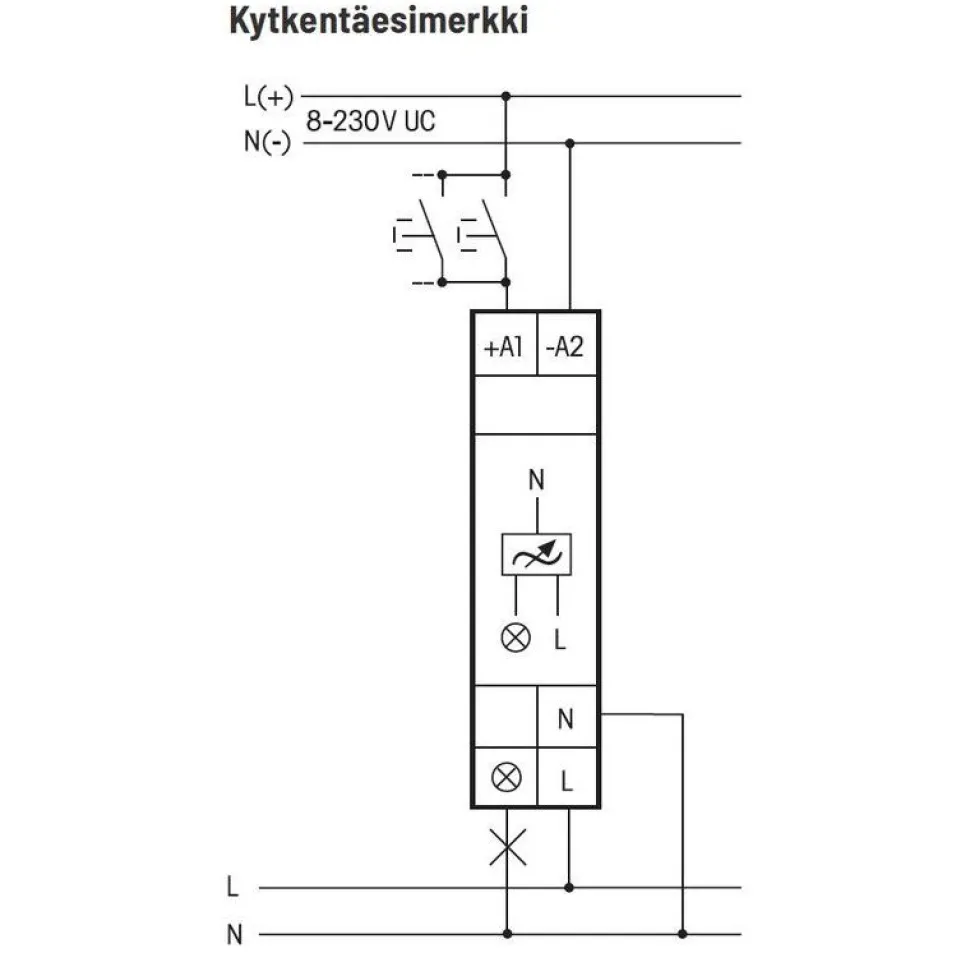 Valonsäädin/painikehimmennin Eltako EUD12NPN-UC DIN-kiskoon