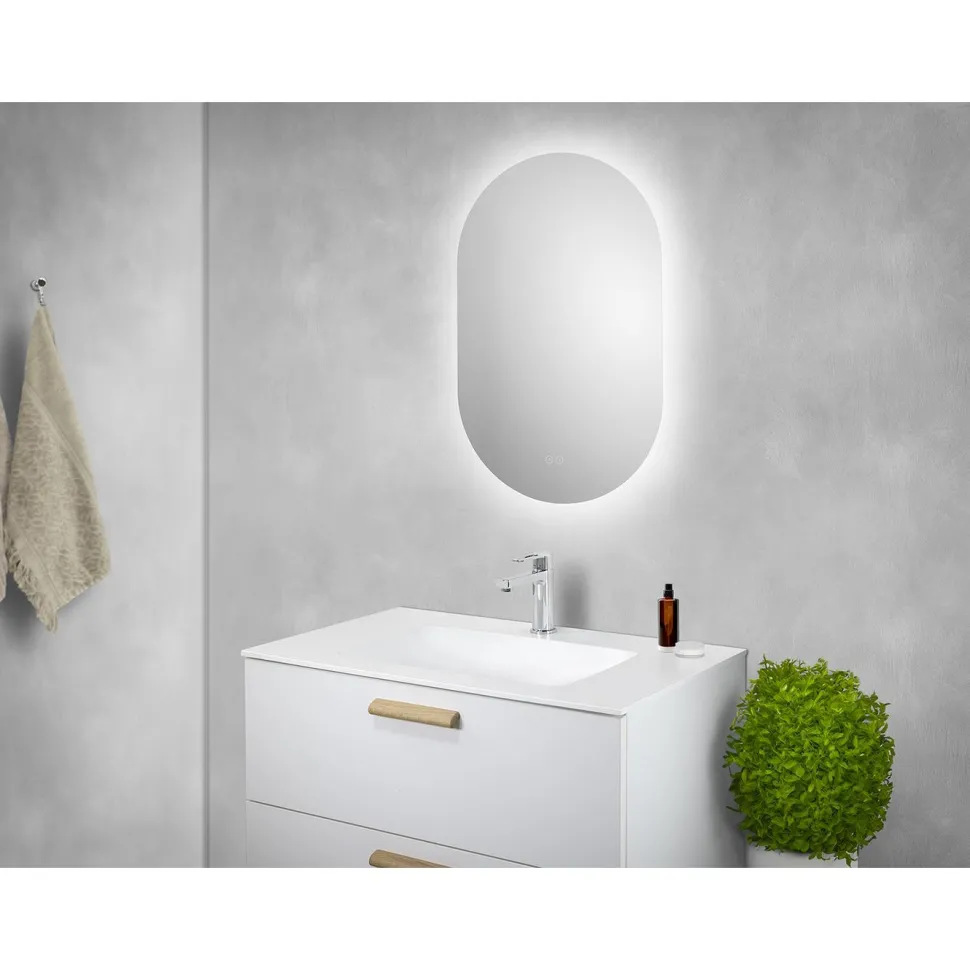 Valopeili Savo iLED OVAL, huurtumaton, IP44, 50x80cm