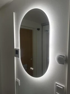 Valopeili Savo iLED OVAL, huurtumaton, IP44, 50x80cm