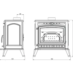 Valurautatakka Invicta Alma, 12kW, 136kg