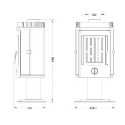 Valurautatakka Invicta Mesnil 8 kW 88 kg