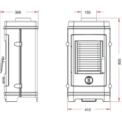 Valurautatakka Invicta Remilly, 7 kW 66 kg