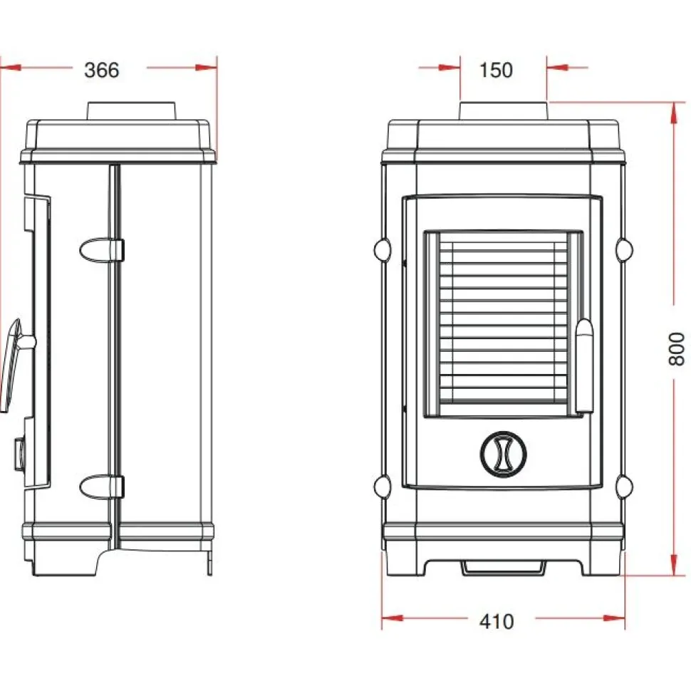 Valurautatakka Invicta Remilly, 7 kW 66 kg
