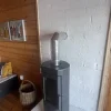 Valurautatakka Plamen Tara, 120m³, 6 kW, musta