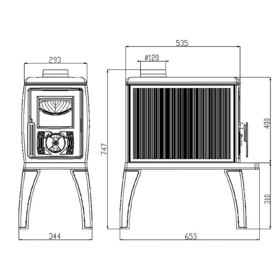 Valurautatakka Plamen Trenk 74,5kg 8kW