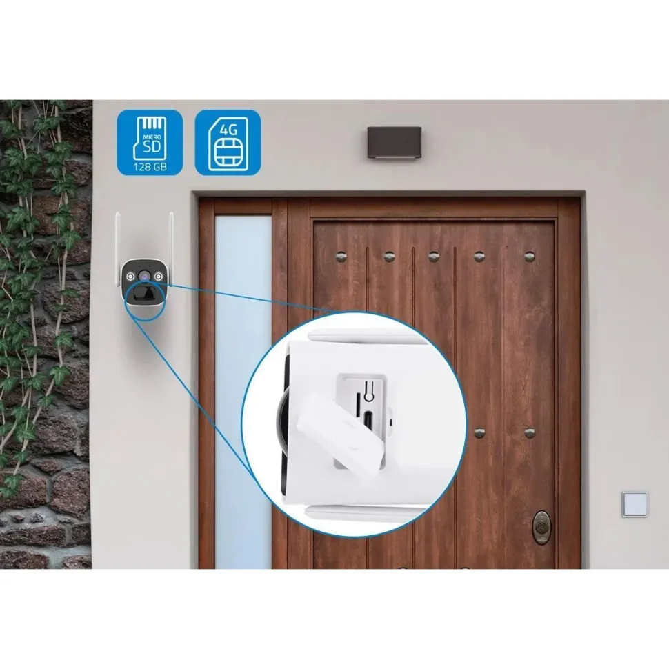 Valvontakamera Celotron Nivian Smart, 2K resoluutiolla, 4G modeemilla, akulla ja aurinkokennolla