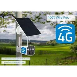 Valvontakamera Celotron Nivian Smart, 2K resoluutiolla, 4G modeemilla, akulla ja aurinkokennolla